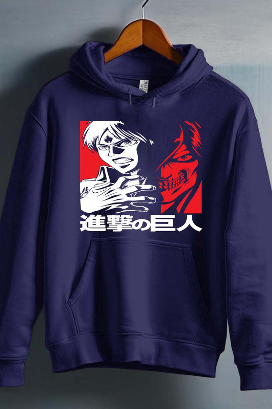 COULEUR:Marine|Sweat Capuche Garçon | Attaques des Titans 1 Marine