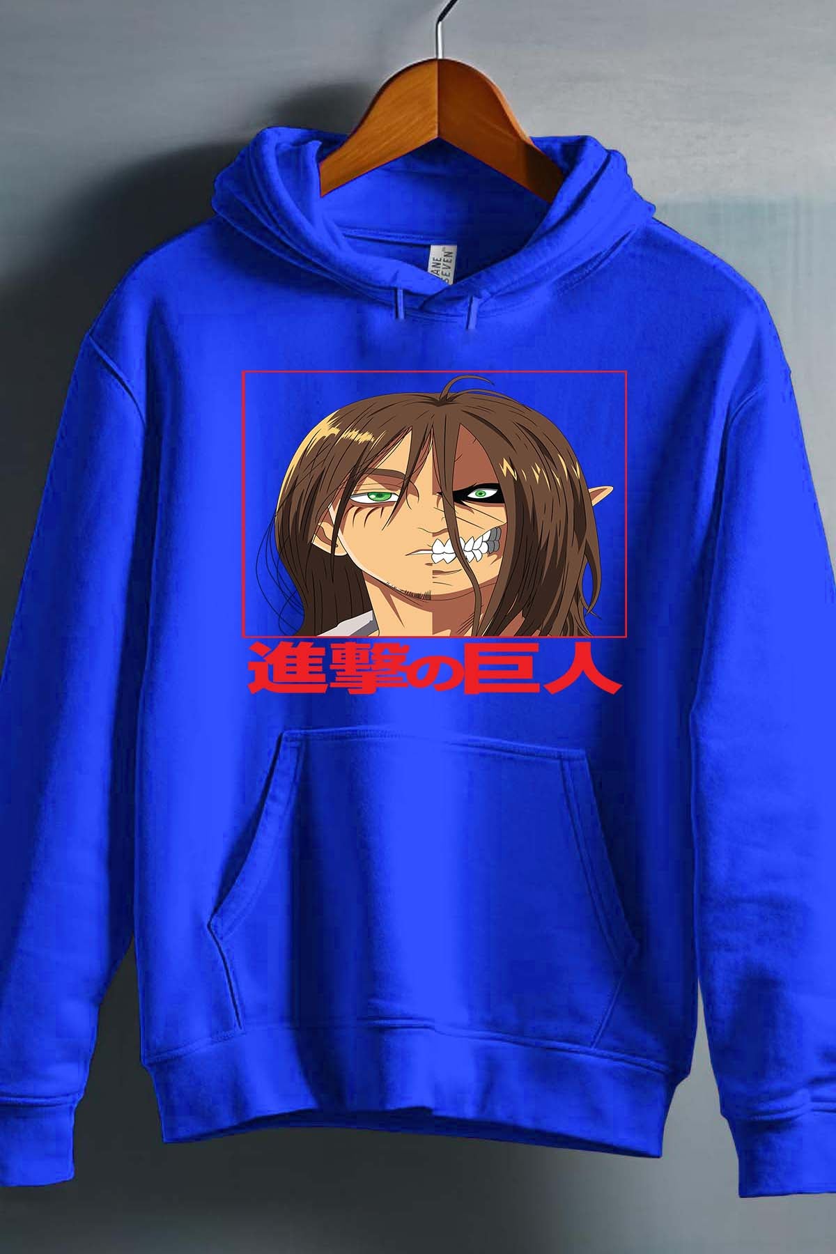 COULEUR:Bleu Roi|Sweat Capuche Homme | Attaques des Titans 20 Bleu Roi