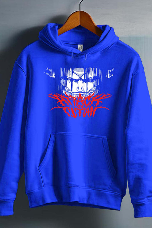 COULEUR:Bleu Roi|Sweat Capuche Homme | Attaques des Titans 21 Bleu Roi