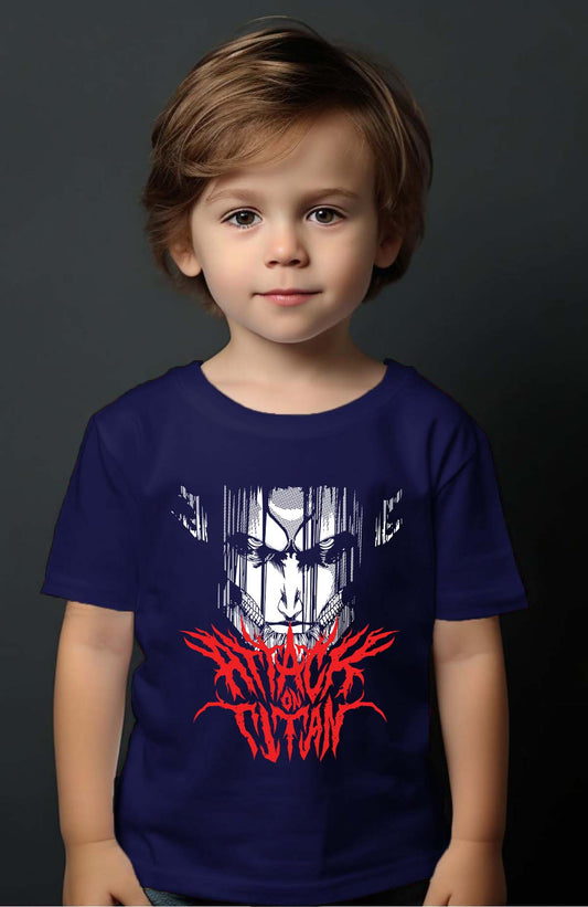 COULEUR:Marine|T-shirt Garçon | Attaques des Titans 21 Marine