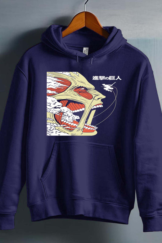COULEUR:Marine|Sweat Capuche Garçon | Attaques des Titans 22 Marine