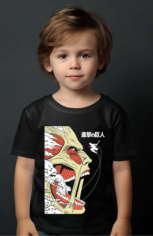 COULEUR:Noir|T-shirt Garçon | Attaques des Titans 22 Noir