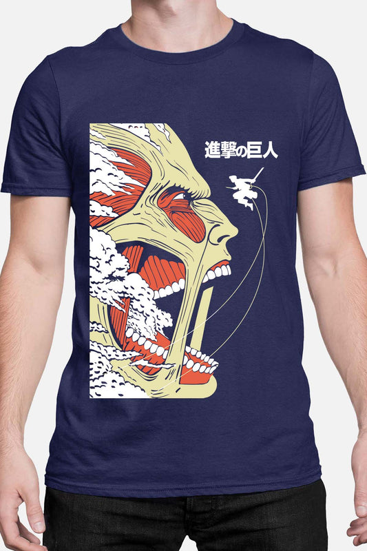 COULEUR:Marine|T-shirt Homme | Attaques des Titans 22 Marine