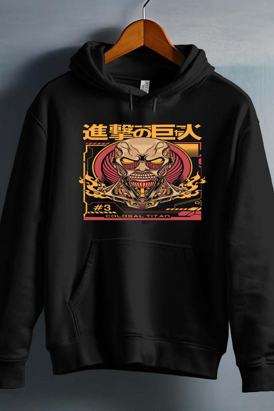 COULEUR:Noir|Sweat Capuche Garçon | Attaques des Titans 23 Noir