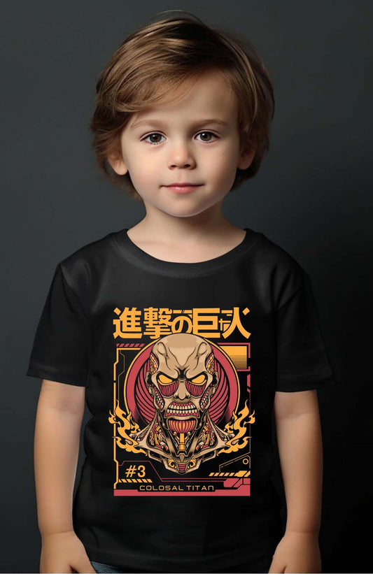 COULEUR:Noir|T-shirt Garçon | Attaques des Titans 23 Noir