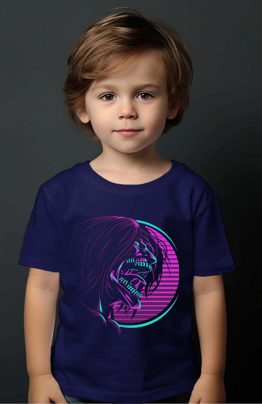 COULEUR:Marine|T-shirt Garçon | Attaques des Titans 25 Marine