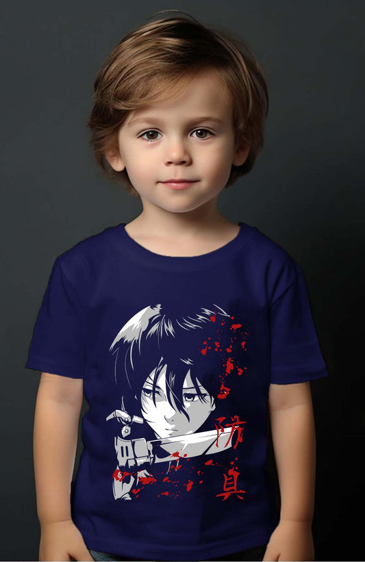COULEUR:Marine|T-shirt Garçon | Attaques des Titans 26 Marine