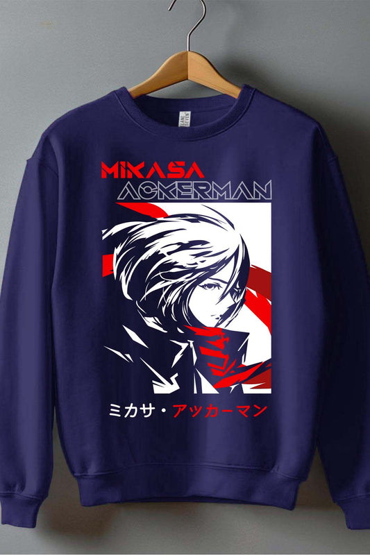 COULEUR:Marine|Sweat Col Rond Garçon | Attaques des Titans 29 Marine