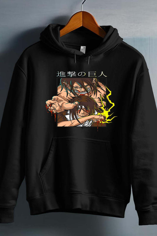 COULEUR:Noir|Sweat Capuche Garçon | Attaques des Titans 2 Noir