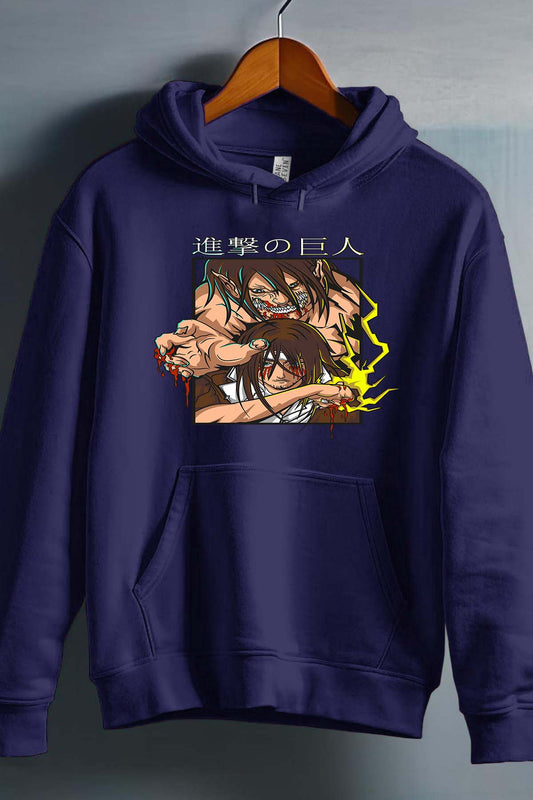 COULEUR:Marine|Sweat Capuche Homme | Attaques des Titans 2 Marine