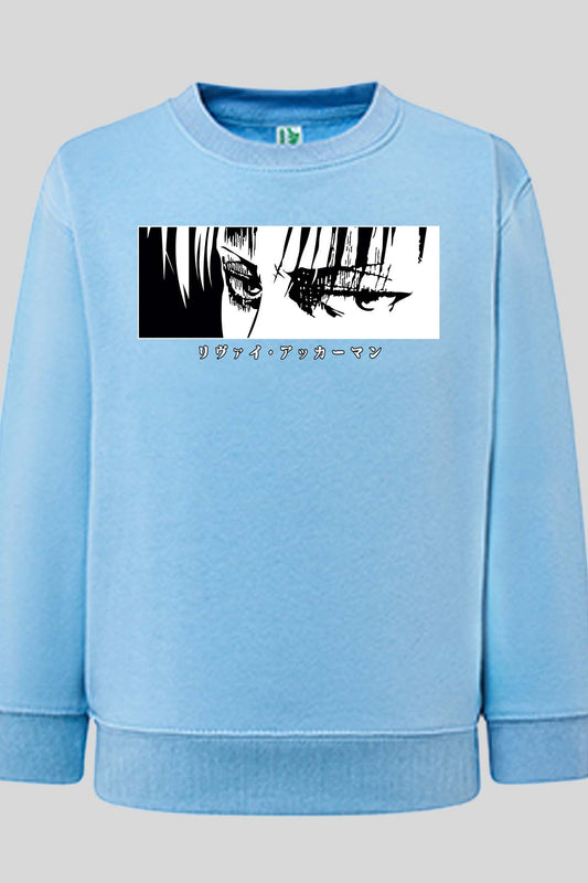 COULEUR:Bleu Ciel|Sweat Col Rond Garçon | Attaques des Titans 30 Bleu Ciel