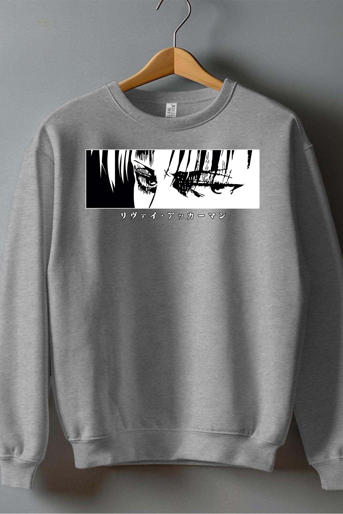 COULEUR:Gris|Sweat Col Rond Homme | Attaques des Titans 30 Gris