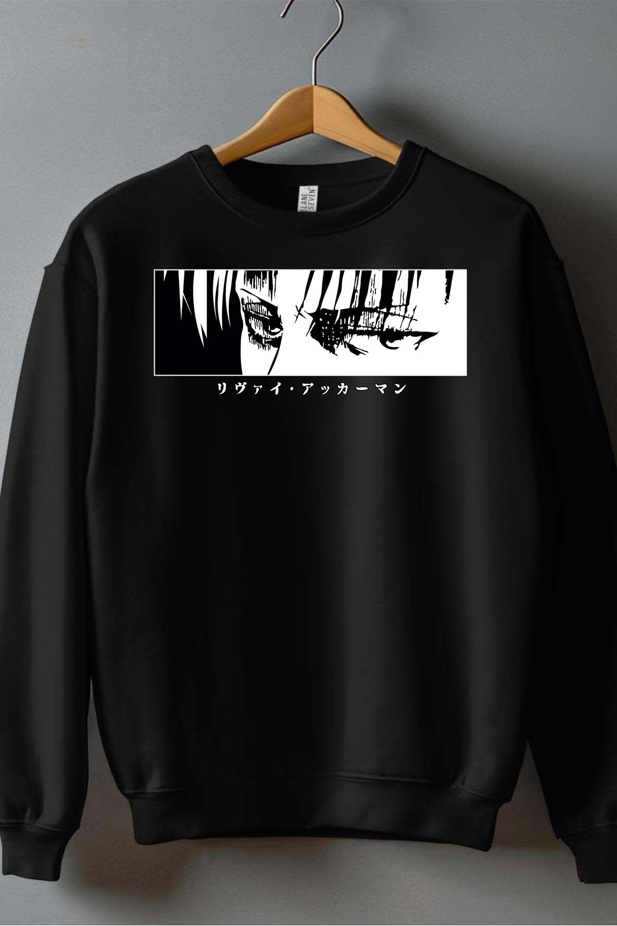 COULEUR:Noir|Sweat Col Rond Homme | Attaques des Titans 30 Noir