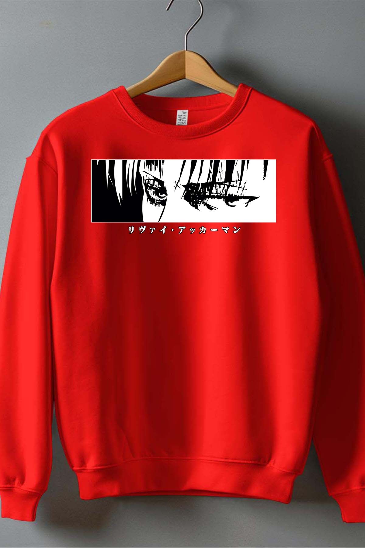 COULEUR:Rouge|Sweat Col Rond Homme | Attaques des Titans 30 Rouge