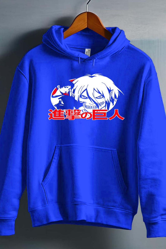 COULEUR:Bleu Roi|Sweat Capuche Garçon | Attaques des Titans 3 Bleu Roi