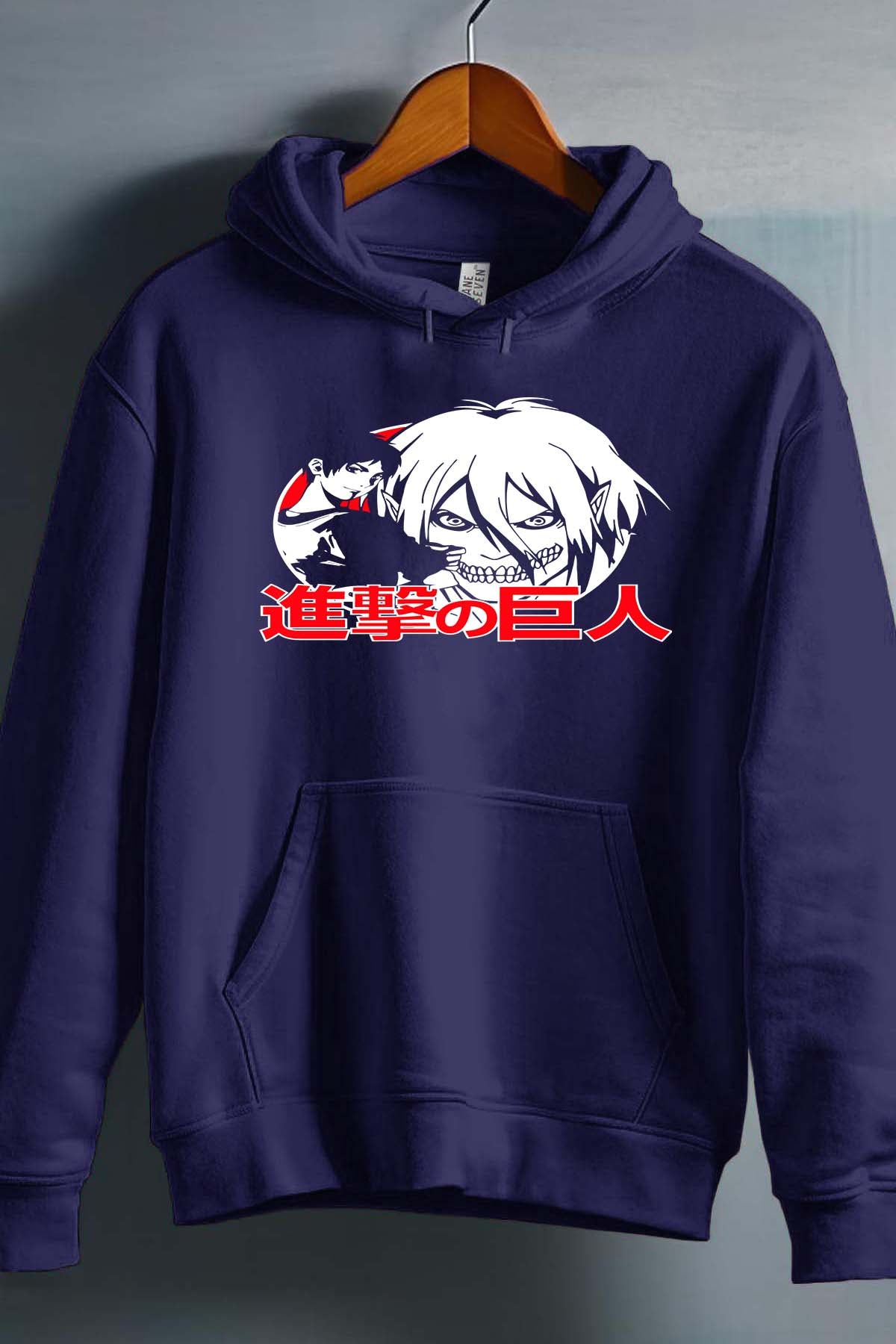 COULEUR:Marine|Sweat Capuche Homme | Attaques des Titans 3 Marine