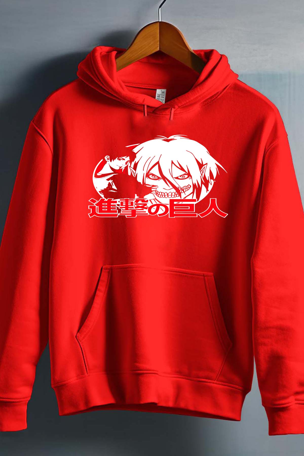 COULEUR:Rouge|Sweat Capuche Homme | Attaques des Titans 3 Rouge