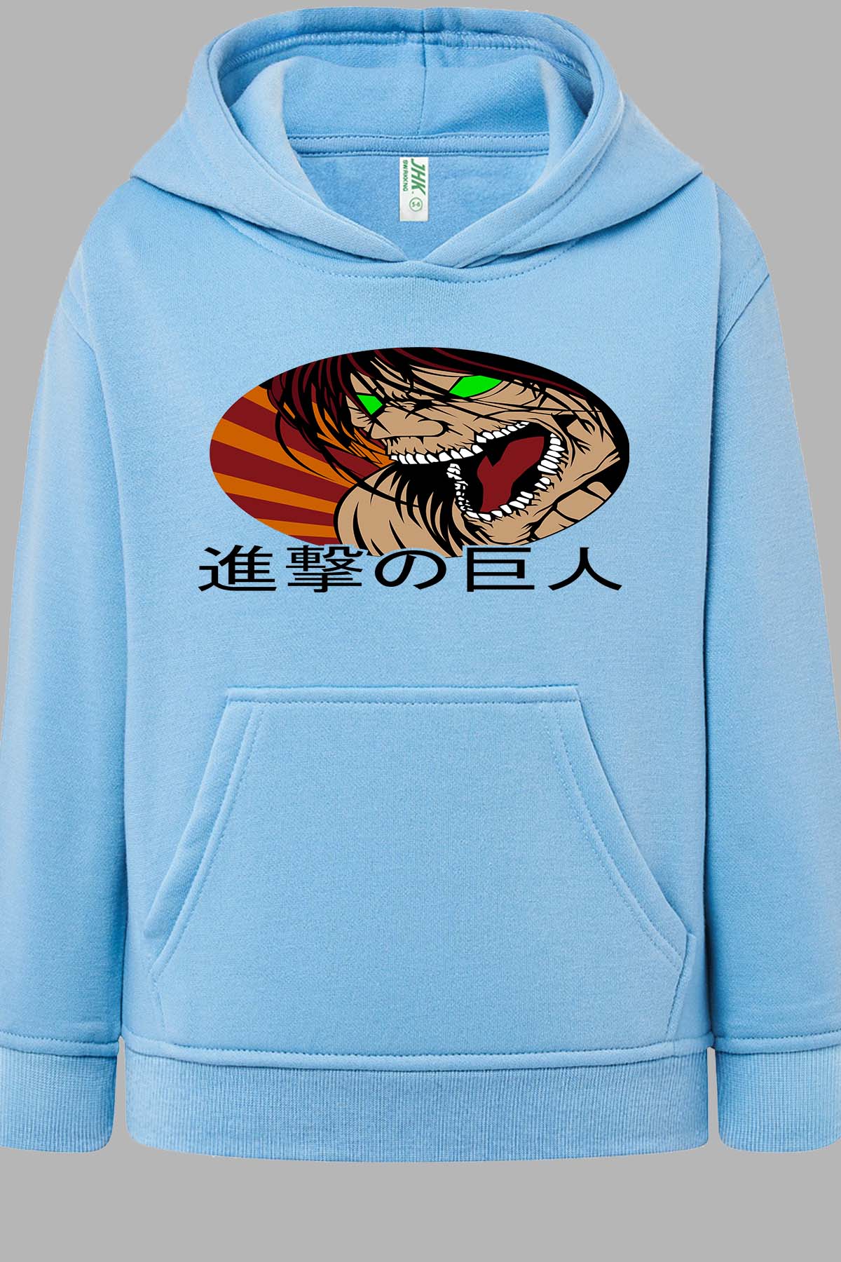 COULEUR:Bleu Ciel|Sweat Capuche Garçon | Attaques des Titans 4 Bleu Ciel