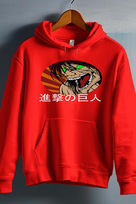 COULEUR:Rouge|Sweat Capuche Homme | Attaques des Titans 4 Rouge