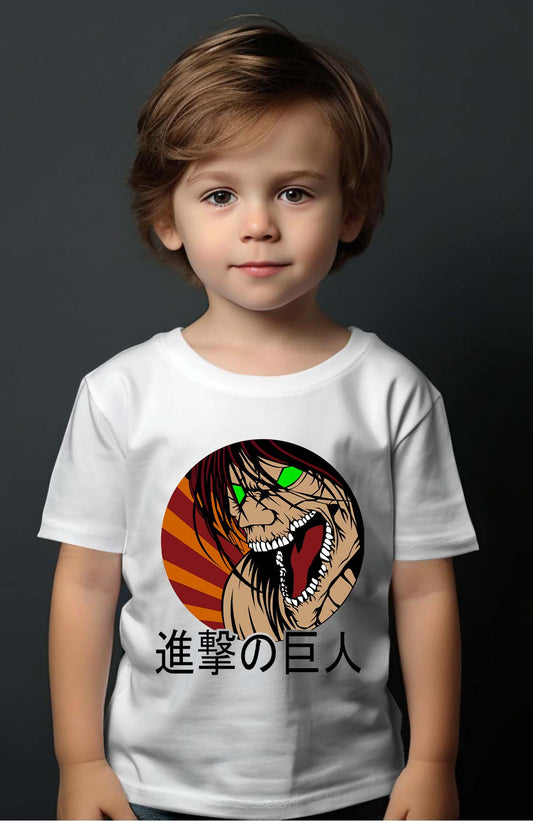 COULEUR:Blanc|T-shirt Garçon | Attaques des Titans 4 Blanc