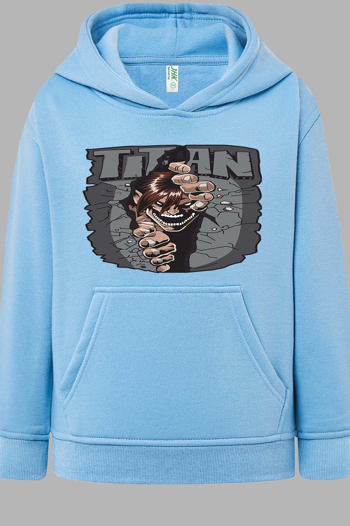 COULEUR:Bleu Ciel|Sweat Capuche Garçon | Attaques des Titans 5 Bleu Ciel