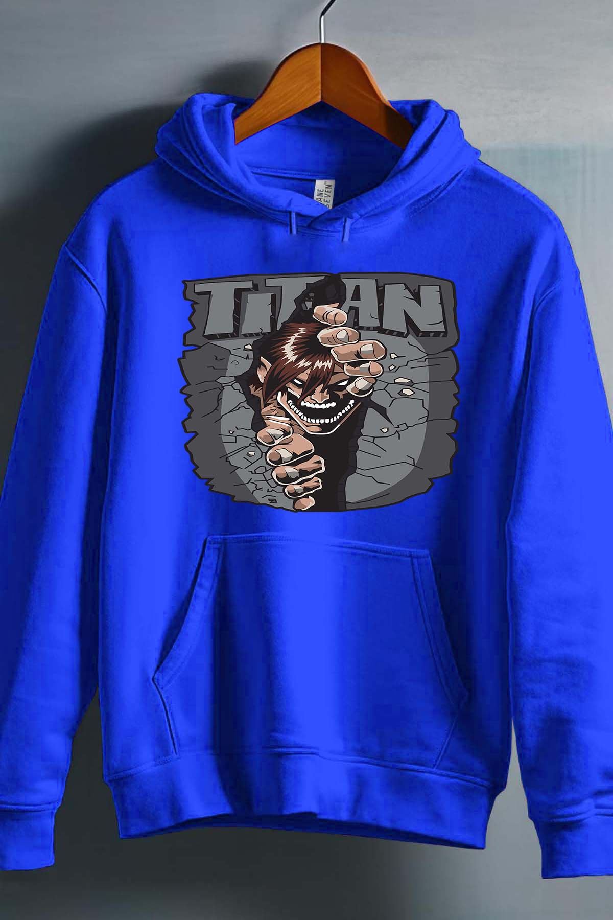 COULEUR:Bleu Roi|Sweat Capuche Homme | Attaques des Titans 5 Bleu Roi
