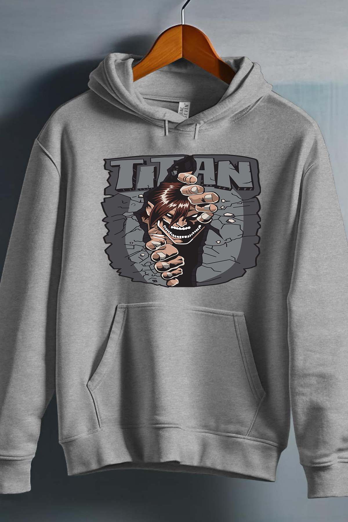COULEUR:Gris|Sweat Capuche Homme | Attaques des Titans 5 Gris