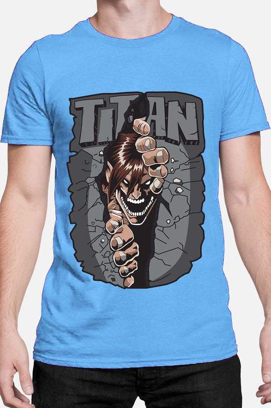 COULEUR:Bleu Ciel|T-shirt Homme | Attaques des Titans 5 Bleu Ciel