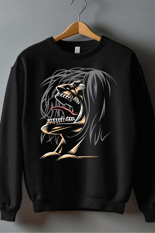 COULEUR:Noir|Sweat Col Rond Garçon | Attaques des Titans 6 Noir