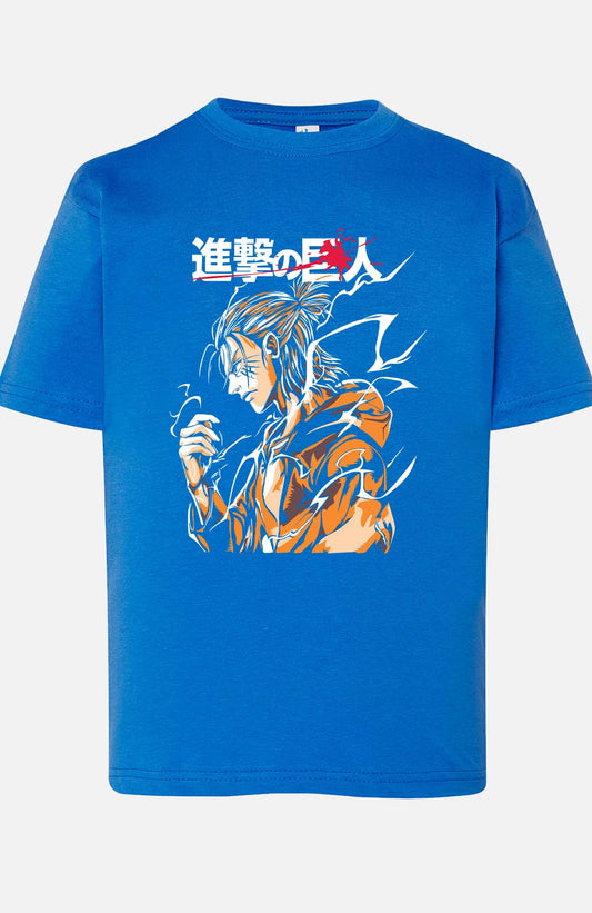 COULEUR:Bleu Roi|T-shirt Garçon | Attaques des Titans 8 Bleu Roi