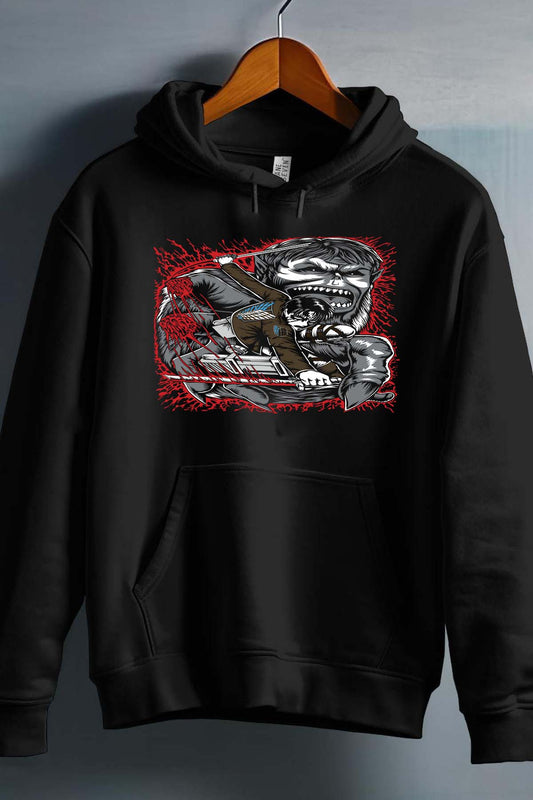 COULEUR:Noir|Sweat Capuche Homme | Attaques des Titans 9 Noir