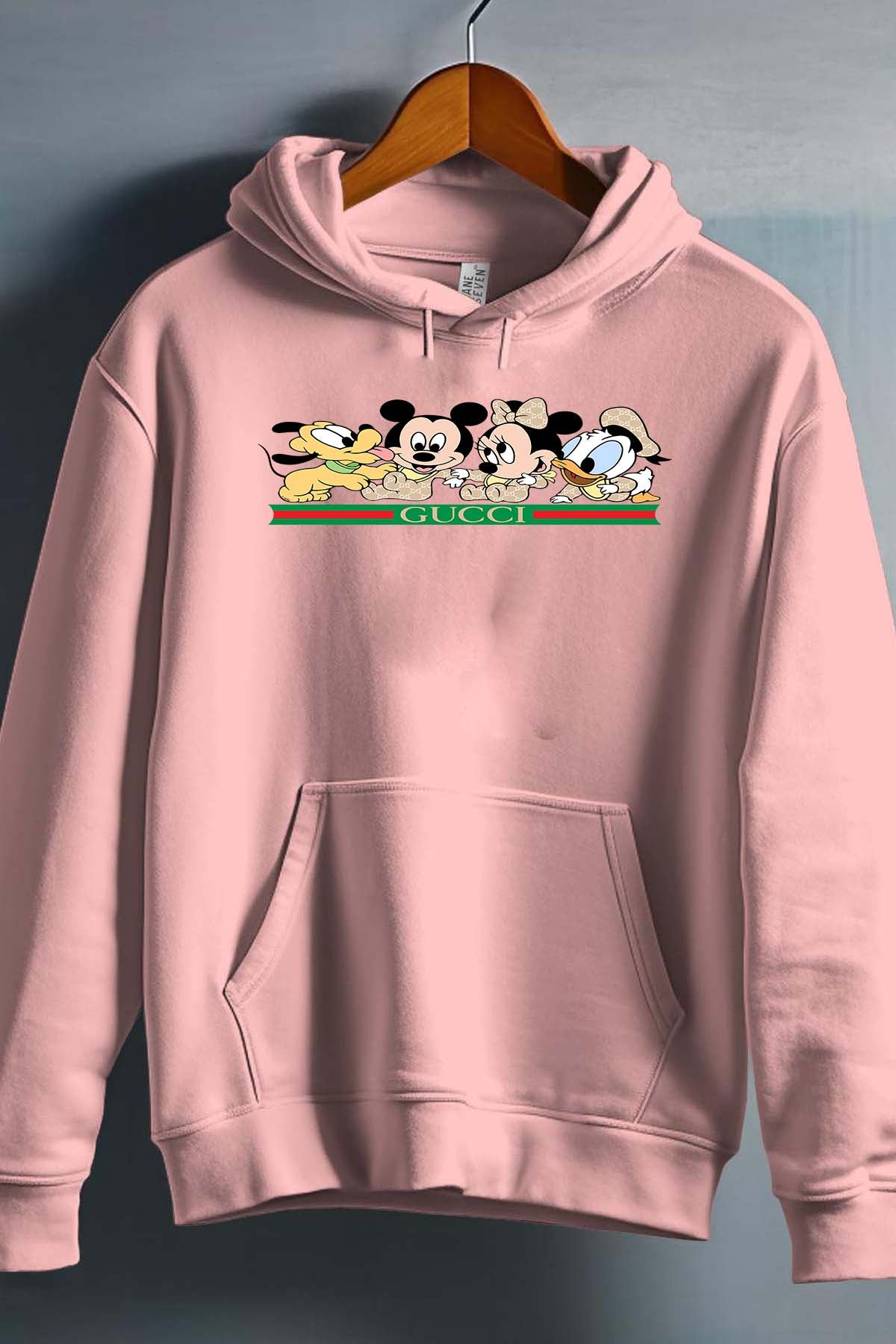 COULEUR:Rose|Sweat Capuche Fille | BB Mickey Cie Gucci Rose