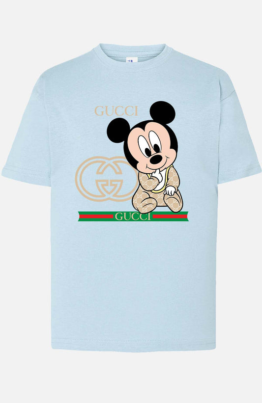 COULEUR:Bleu Ciel|T-shirt Garçon | BB Mickey Gucci Adorable Bleu Ciel