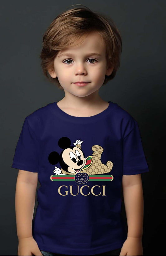 COULEUR:Marine|T-shirt Garçon | BB Mickey Gucci Allongé Marine