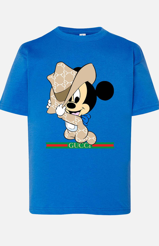 COULEUR:Bleu Roi|T-shirt Garçon | BB Mickey Gucci Chapeau Bleu Roi