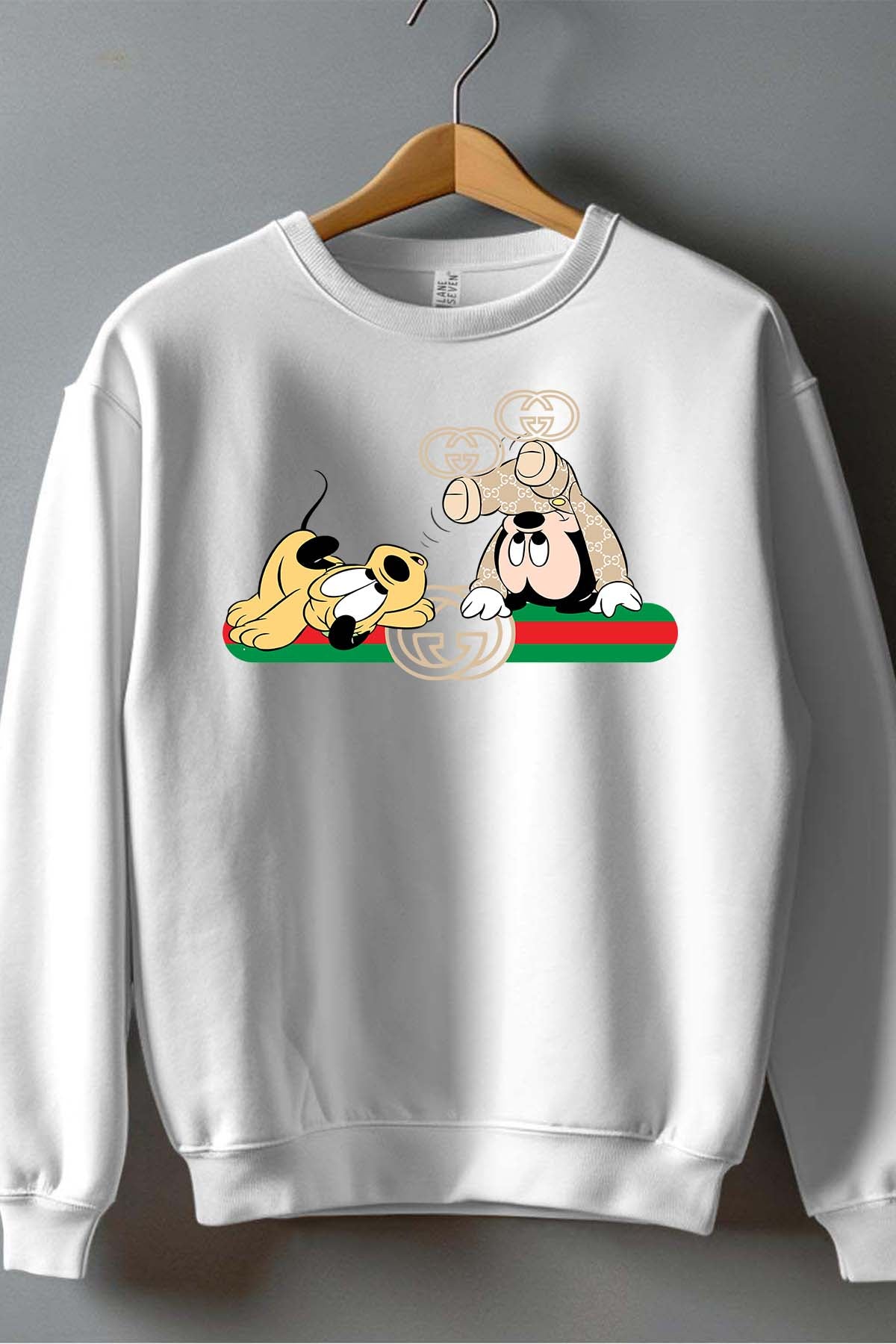 COULEUR:Blanc|Sweat Col Rond Garçon | BB Mickey Plutit Gucci Blanc