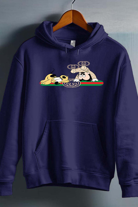 COULEUR:Marine|Sweat Capuche Garçon | BB Mickey Plutit Gucci Marine