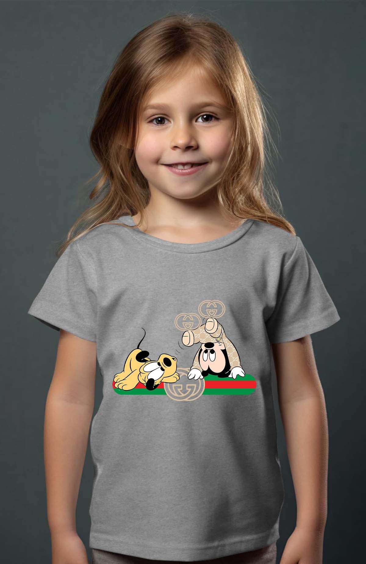 COULEUR:Gris|T-shirt Fille | BB Mickey Plutit Gucci Gris