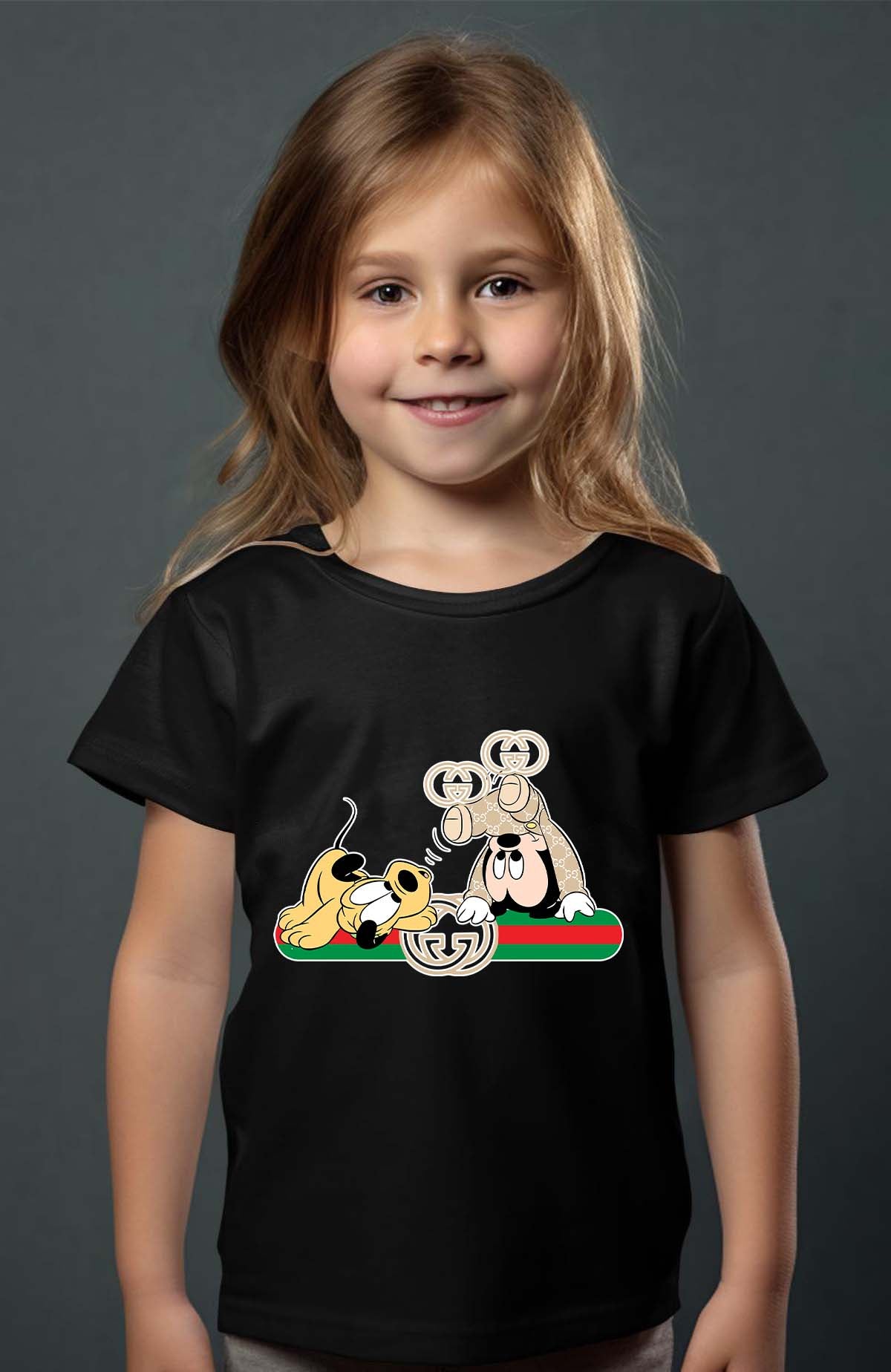 COULEUR:Noir|T-shirt Fille | BB Mickey Plutit Gucci Noir