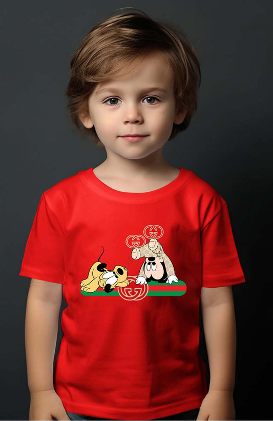 COULEUR:Rouge|T-shirt Garçon | BB Mickey Plutit Gucci Rouge