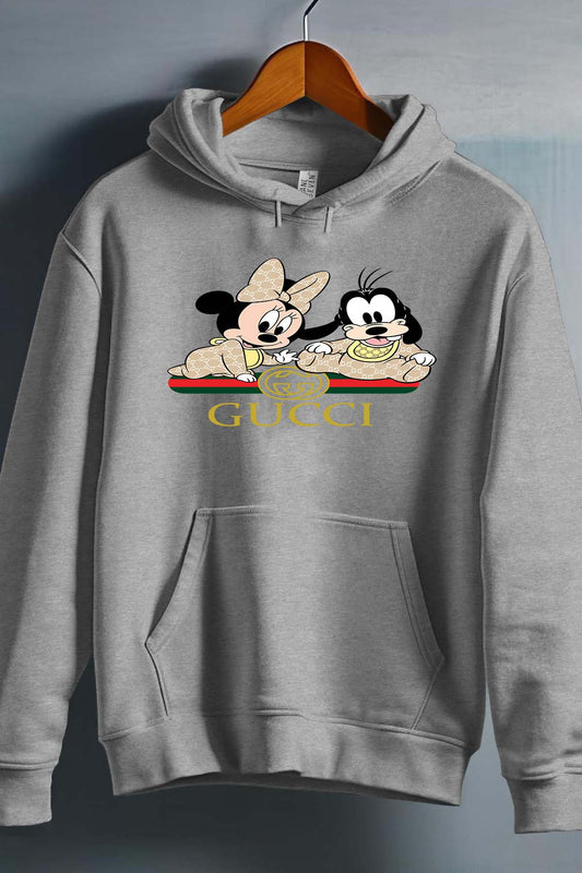 COULEUR:Gris|Sweat Capuche Fille | BB Minnie pluto Gucci Gris
