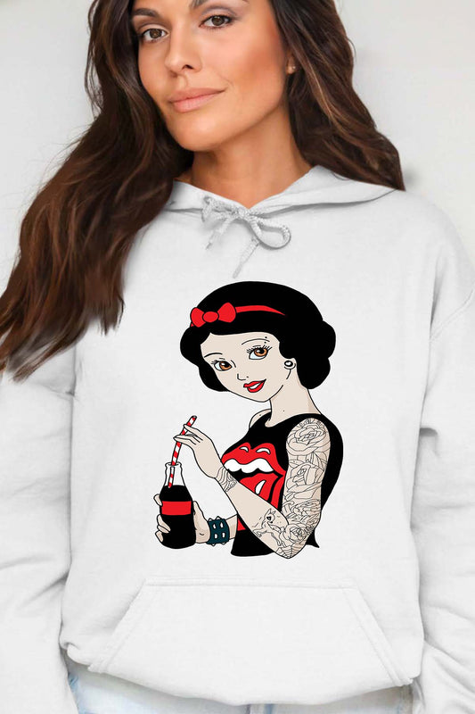 COULEUR:Blanc|Sweat Capuche Femme | B neige cola Blanc