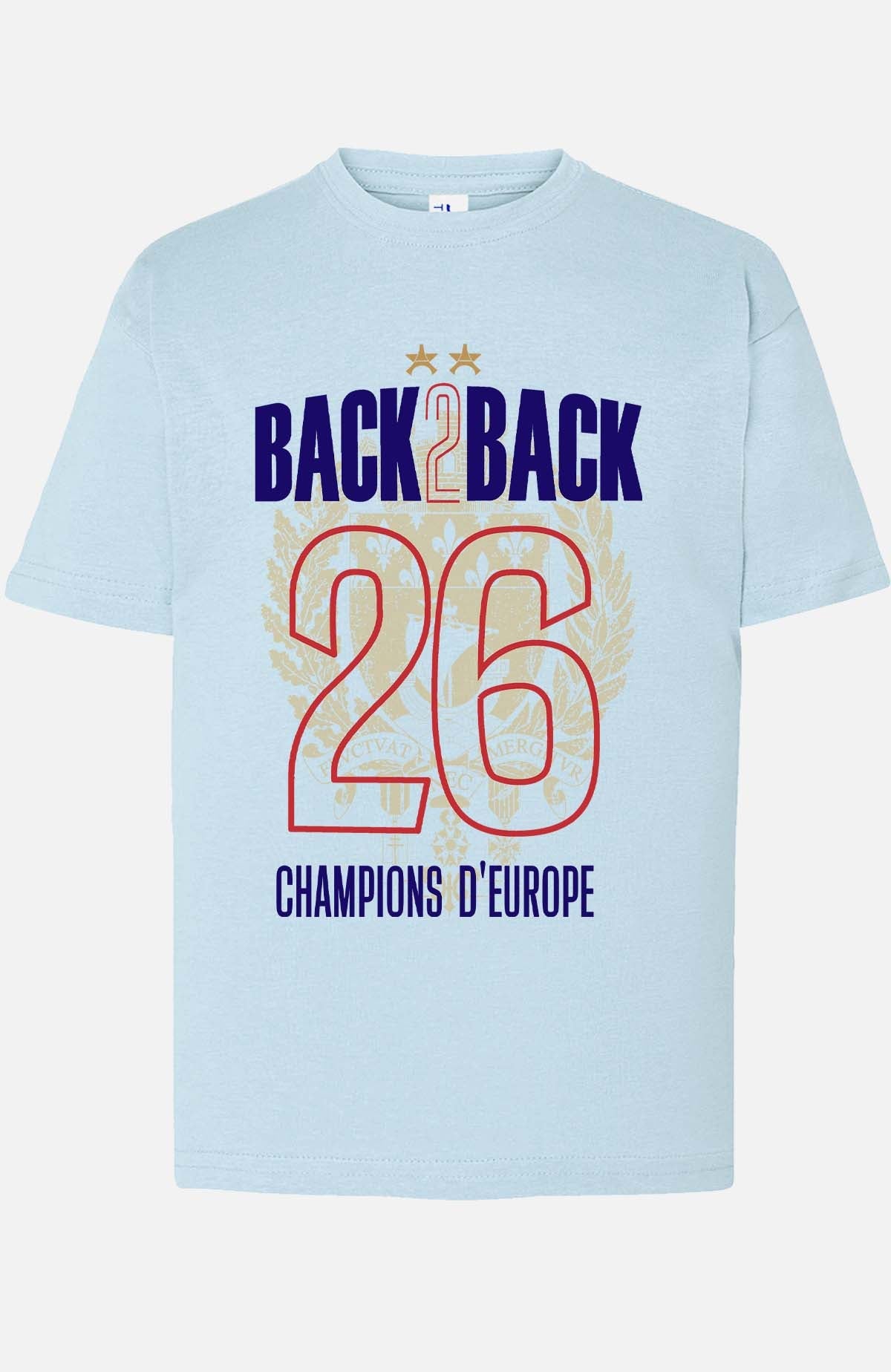T-shirt Garçon Back to back V2 Bleu Ciel