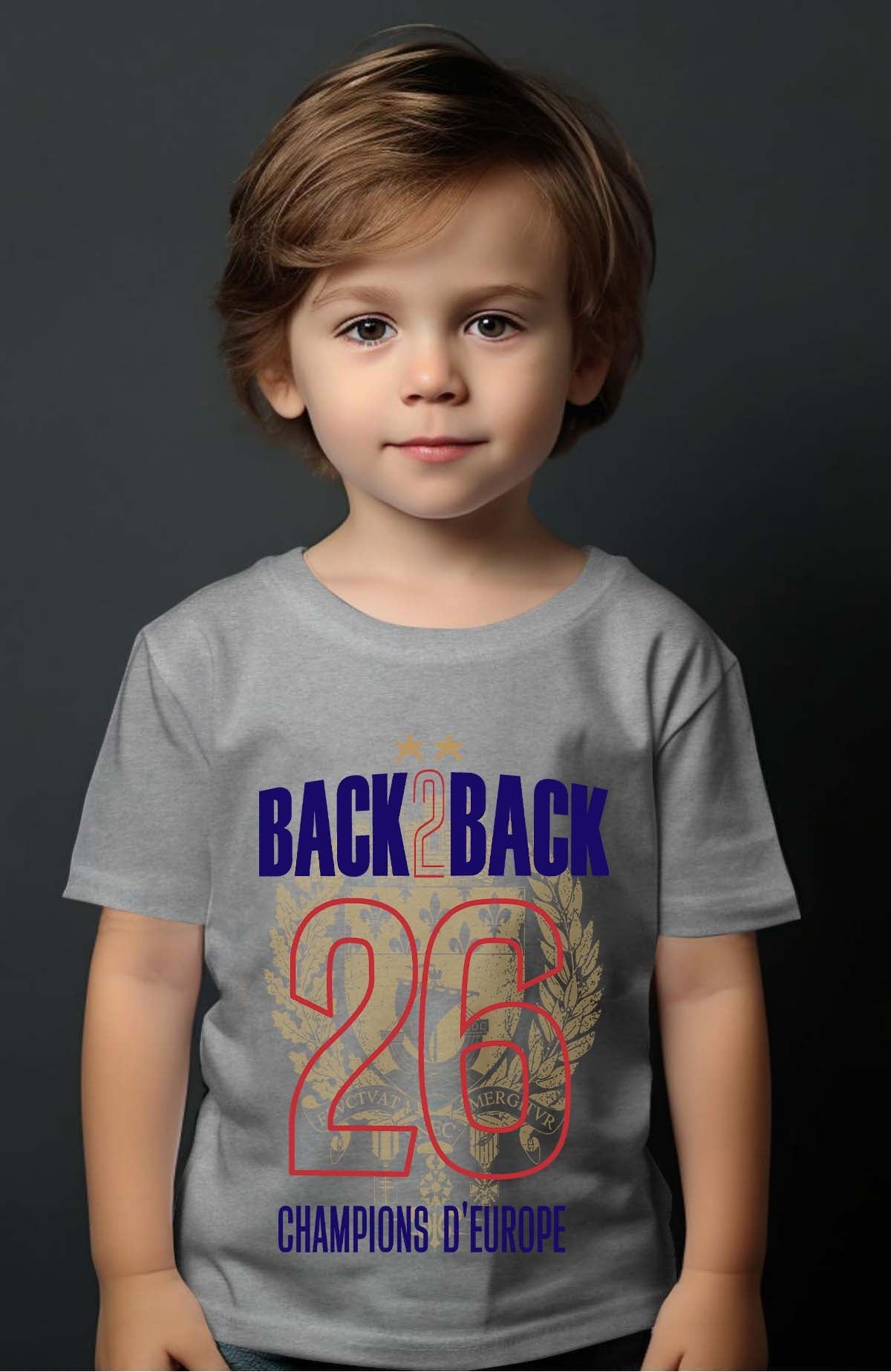 T-shirt Garçon Back to back V2 Gris