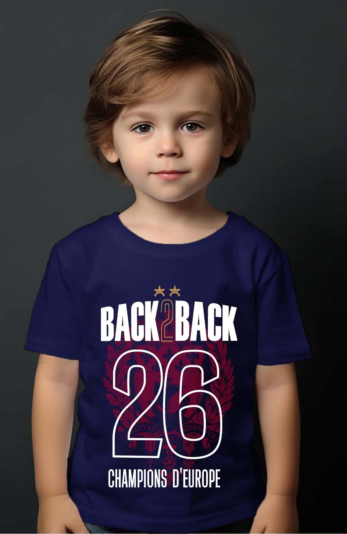 T-shirt Garçon Back to back V2 Marine