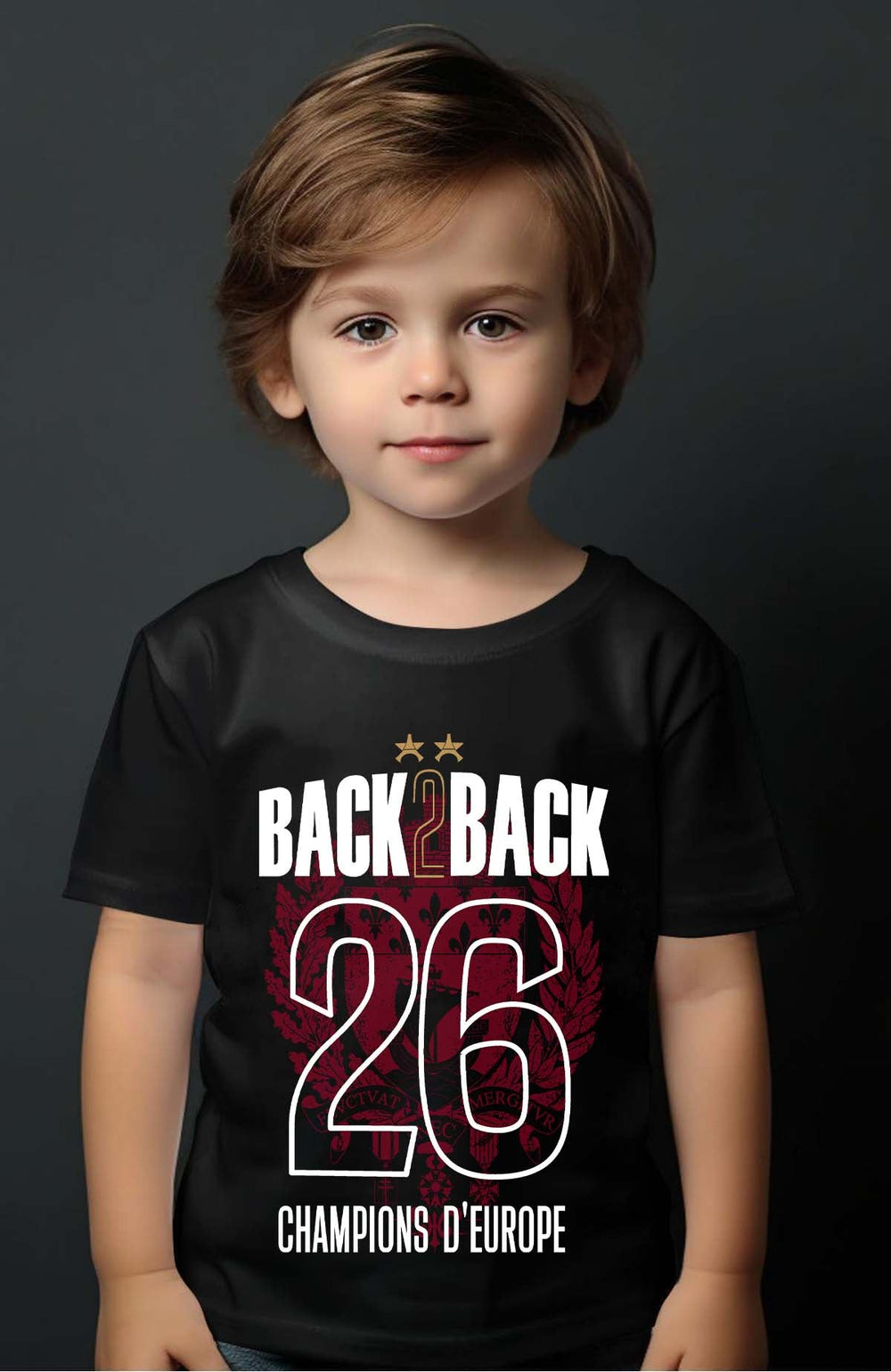 T-shirt Garçon Back to back V2 Noir