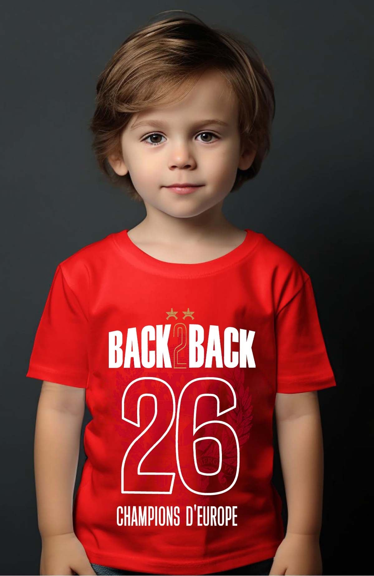 T-shirt Garçon Back to back V2 Rouge