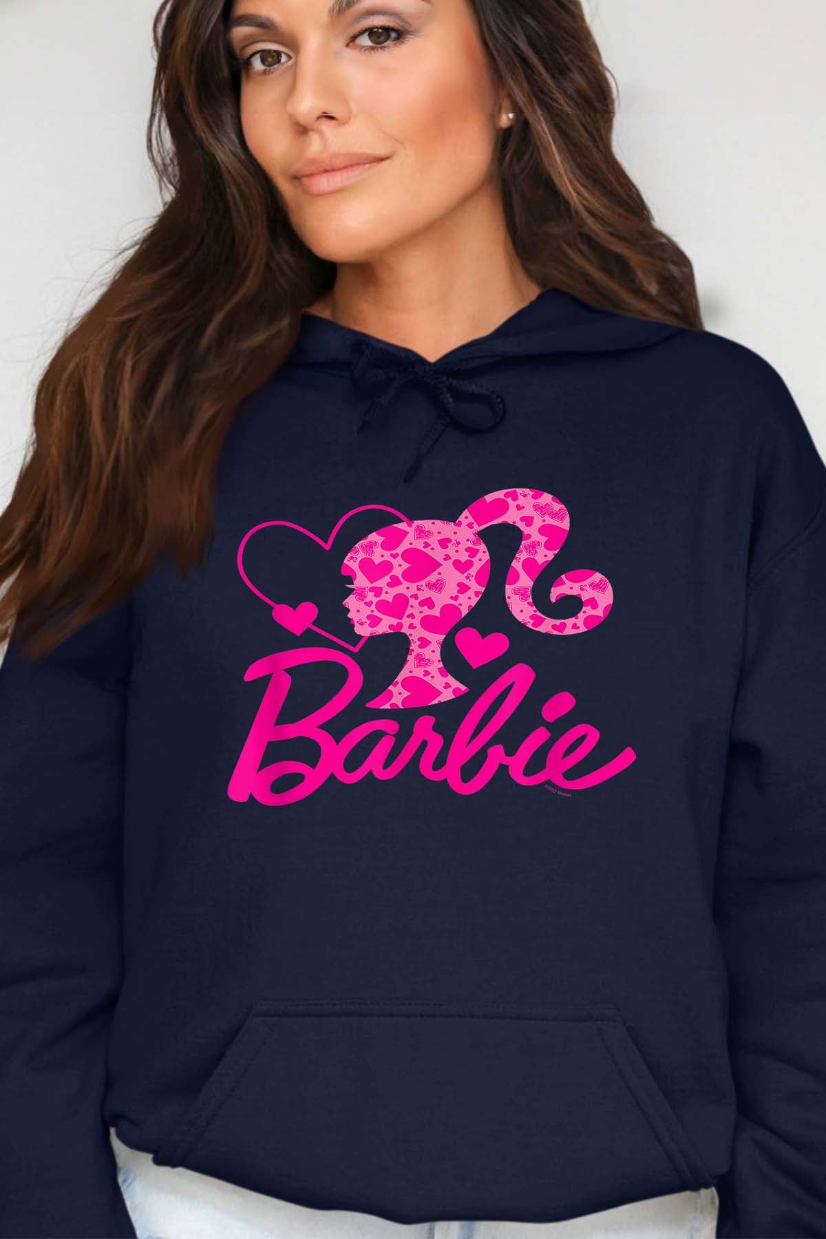 COULEUR:Marine|Sweat Capuche Femme | Barbie Heart Marine