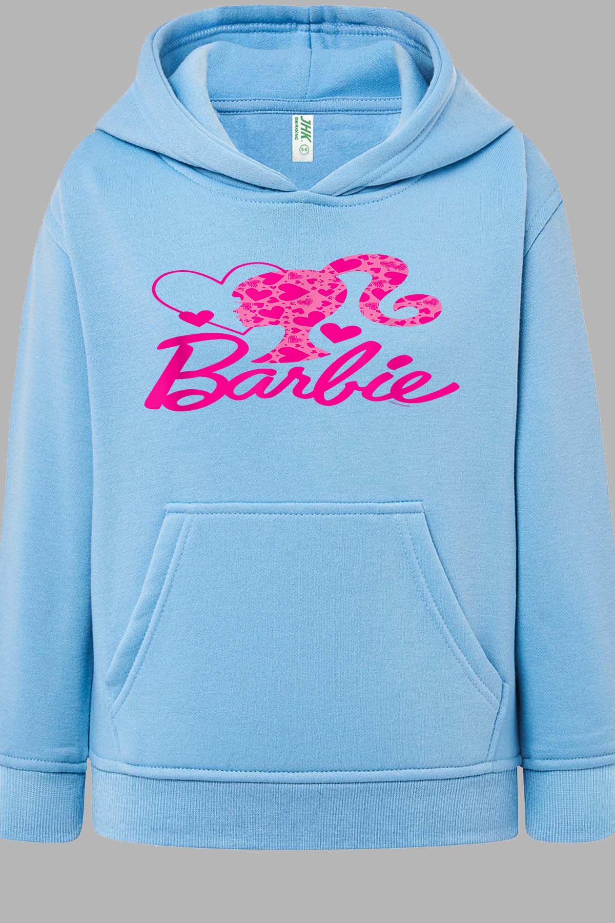 COULEUR:Bleu Ciel|Sweat Capuche Fille | Barbie Heart Bleu Ciel