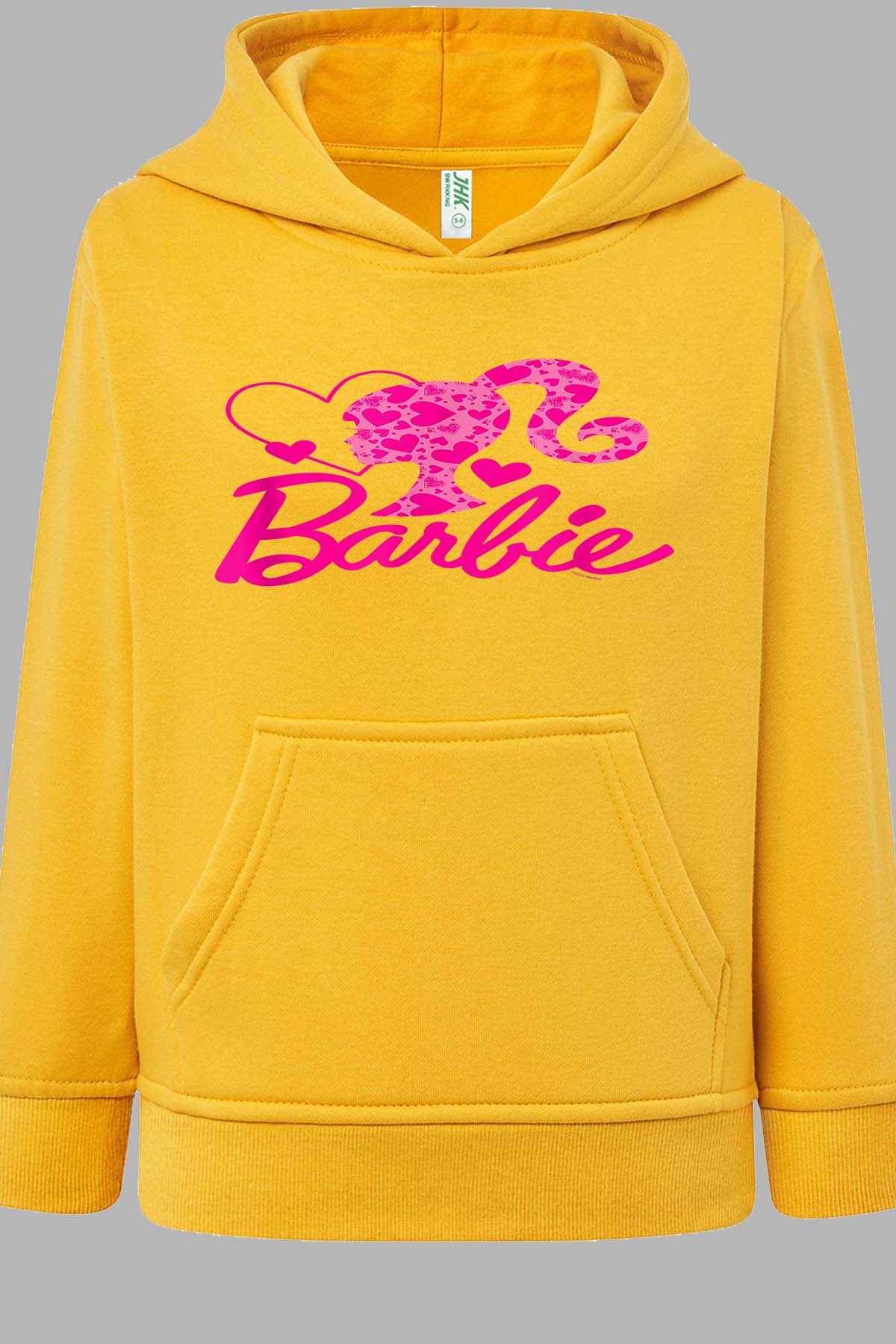COULEUR:Jaune|Sweat Capuche Fille | Barbie Heart Jaune